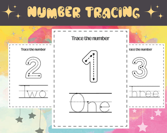Printable Number Tracing Worksheet (1–10)