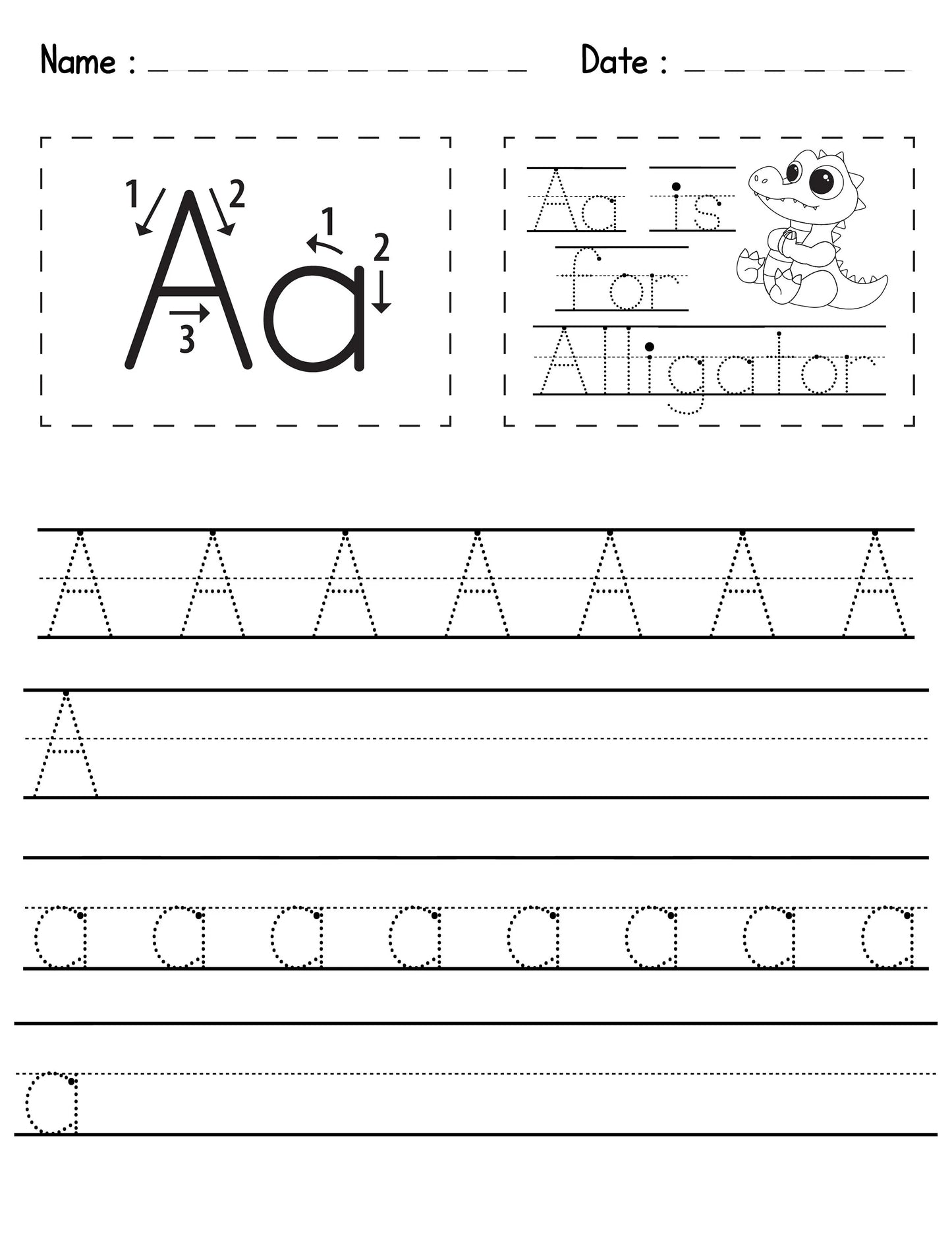 26 Printable Alphabet Worksheets A–Z – Upper & Lowercase Practice for Preschool & Kindergarten