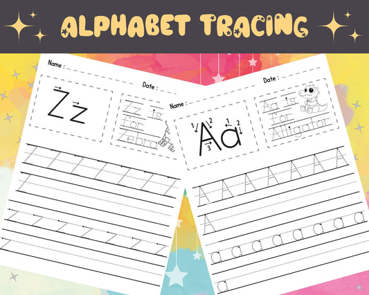 26 Printable Alphabet Upper & Lowercase Worksheets – Preschool & Kindergarten Phonics Practice