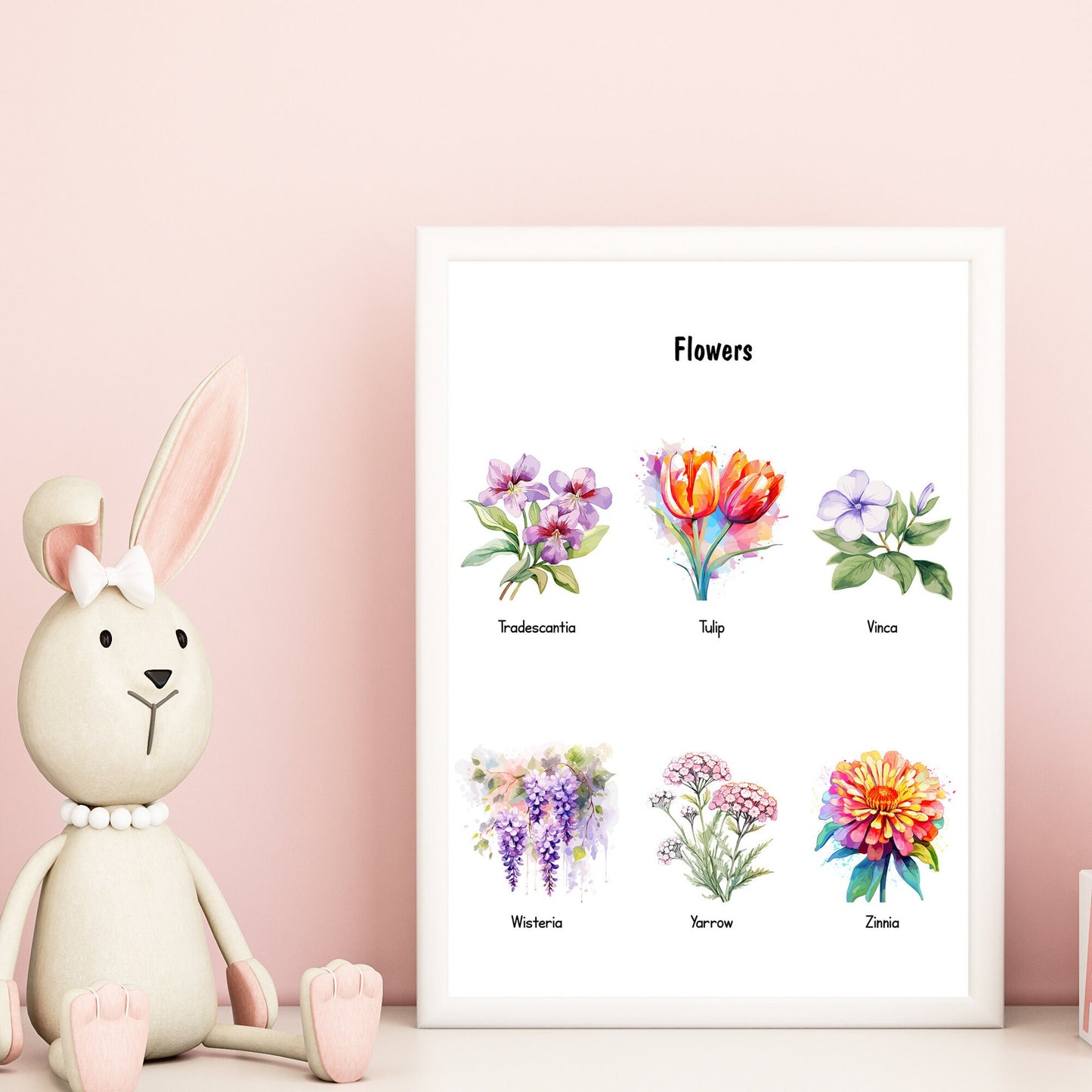 Educational Floral Posters Printable – Montessori Preschool Wall Art for Homeschool & Nursery (Part 9)