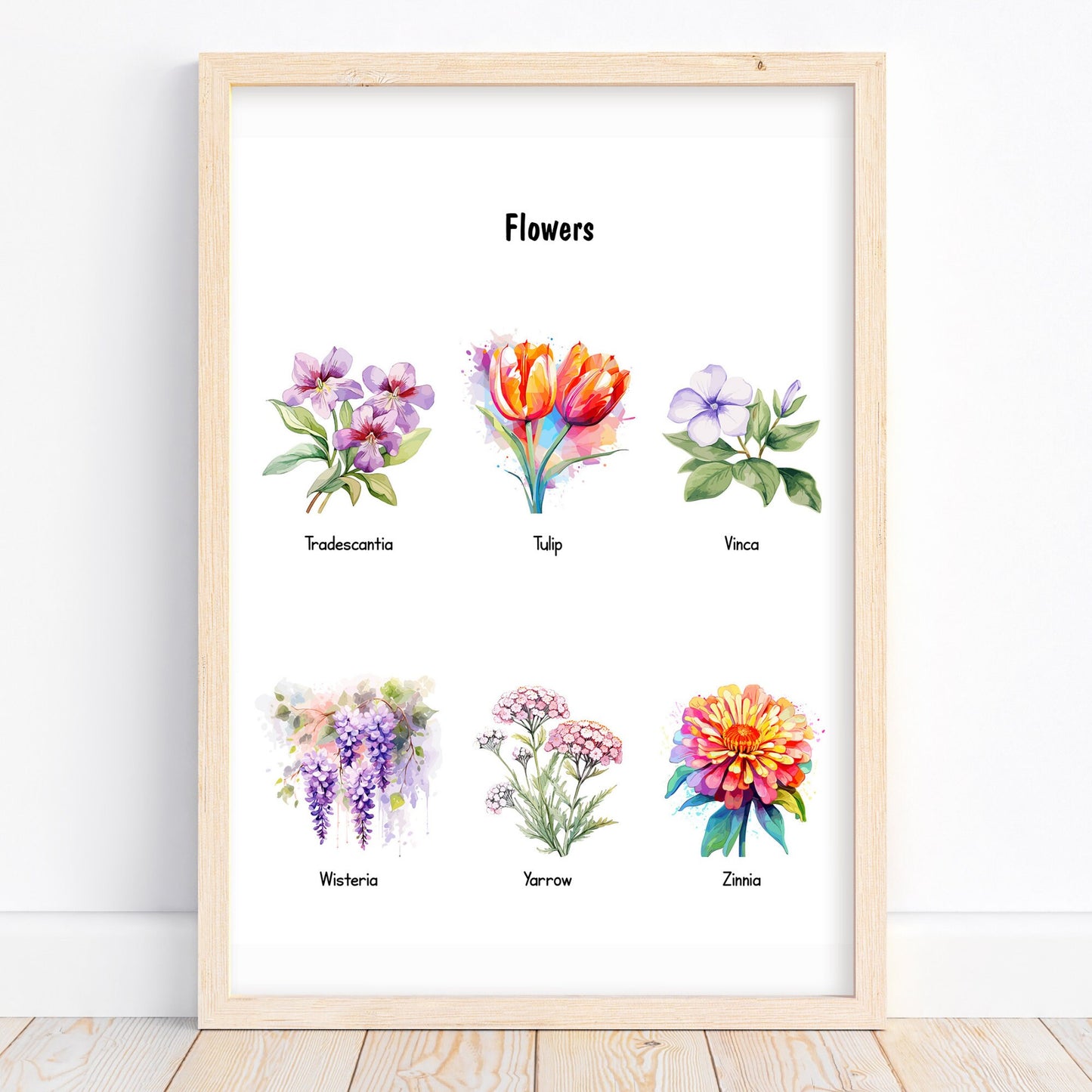 Educational Floral Posters Printable – Montessori Preschool Wall Art for Homeschool & Nursery (Part 9)